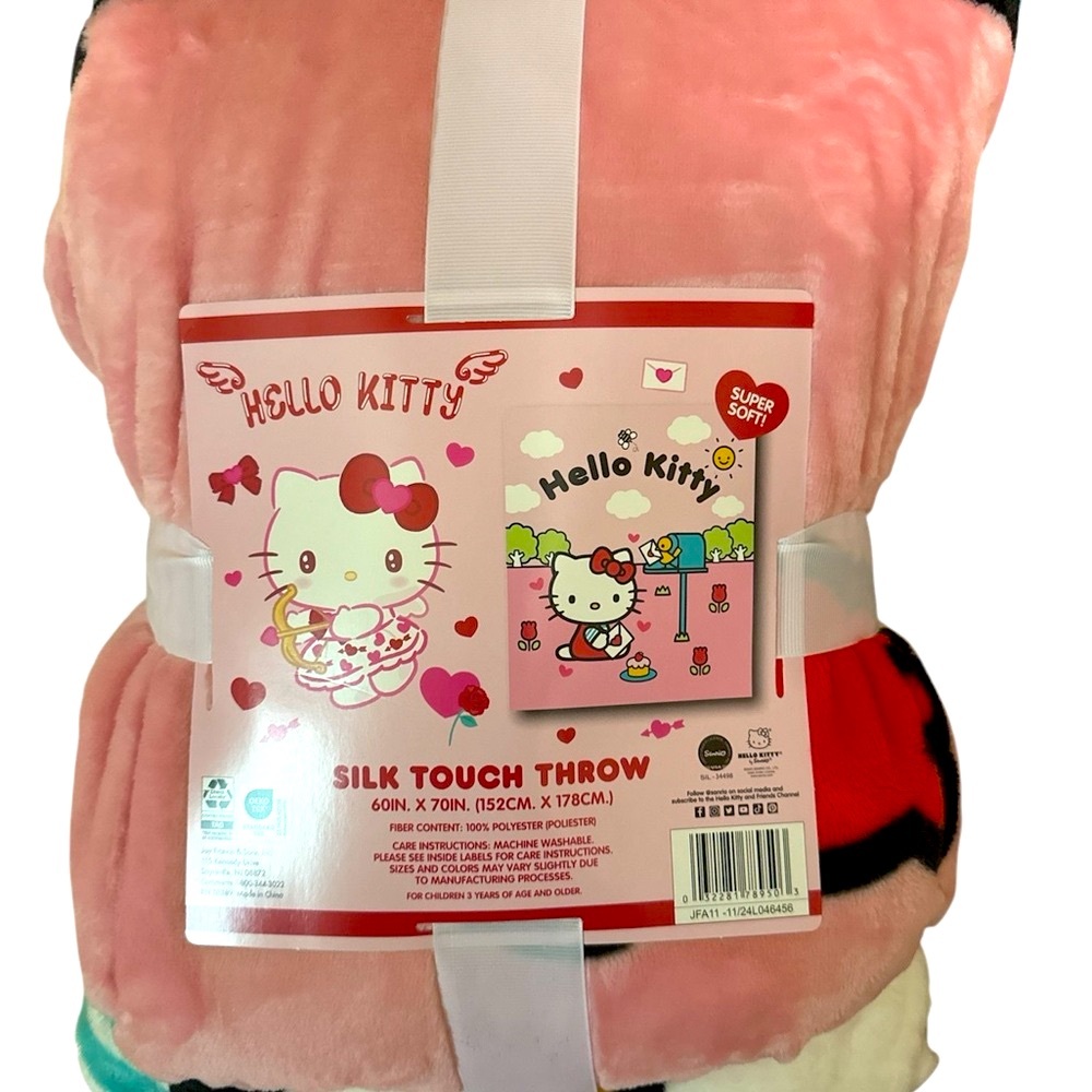 Hello Kitty Silk Touch Throw Blanket, size 60 X 70